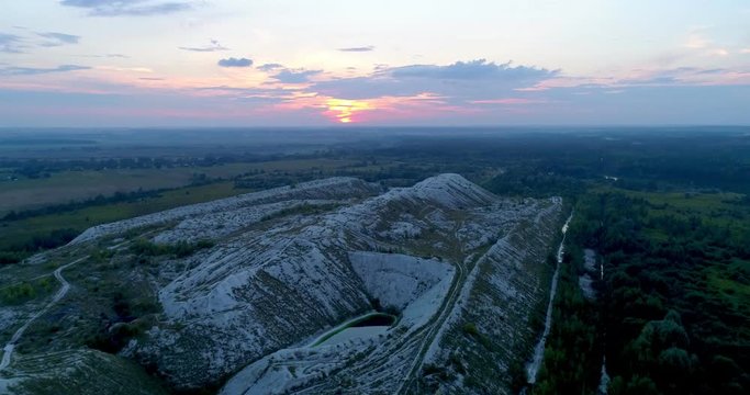 Azot, chemical waste, sunset, Rivne, Ukraine