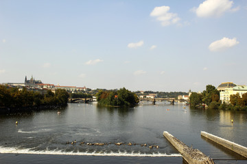 Влтава, вид на Прагу