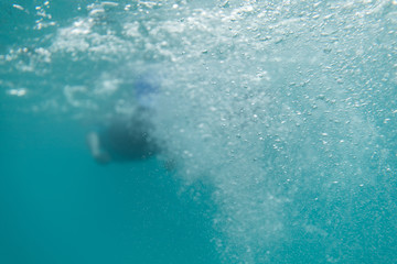 Air bubbles from a scuba diver I