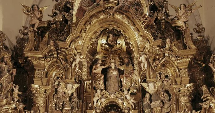 Cadaques, Province Of Girona, Catalonia, Spain. Altar Of Church of Santa Maria