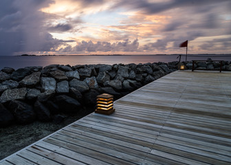 Wodden pier on sunset II