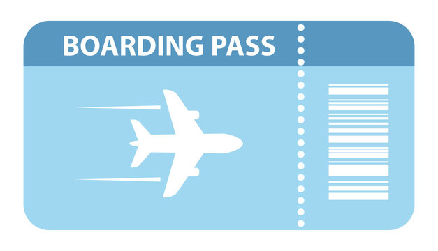 Airplane boarding pass icon