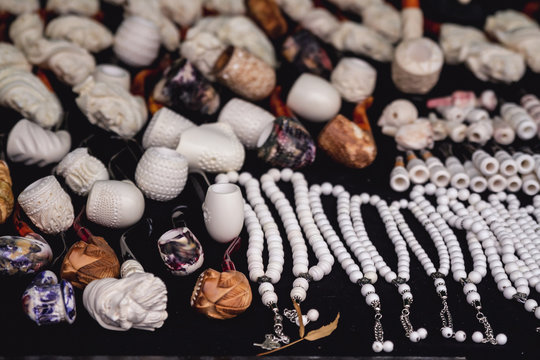 Handcrafted Meerschaum Trinkets in Various Forms