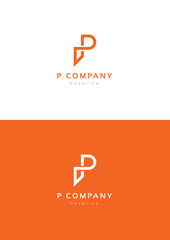 P company logo template.