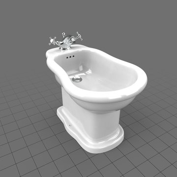 Wide porcelain bidet