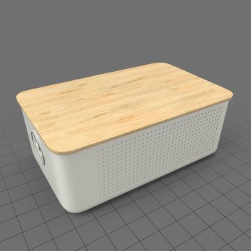 Closed contemporary breadbox