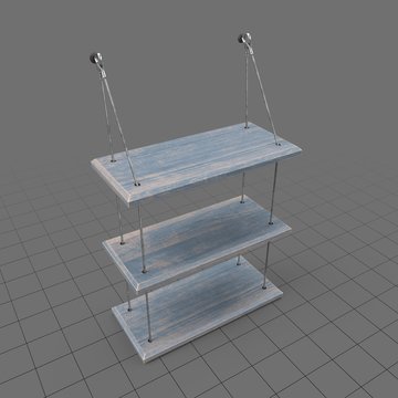 Three-tier bathroom shelf