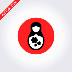 Vector illustration of nested doll (matryoshka).