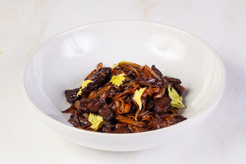 Soba with beef