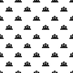 Group of people with unknown personality pattern seamless in simple style vector illustration