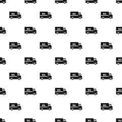 Mail truck pattern seamless in simple style vector illustration