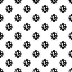 Mushroom pizza pattern seamless in simple style vector illustration