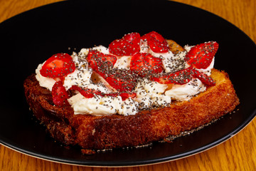 Sweet Brioche with strawberry