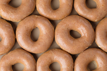 Delicious Hot and Fresh Glazed Donuts for Breakfast