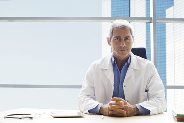 Doctor sitting in clinic