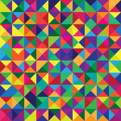 Seamless Pattern with Triangle Shapes of Different colors