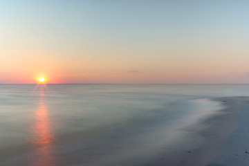 sunset over the sea