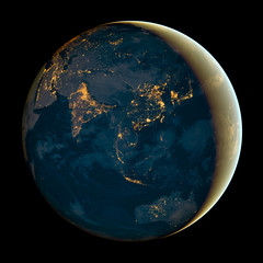 Earth from Space. Best Internet Concept of global business from concepts series. Elements of this image furnished by NASA. 3D illustration