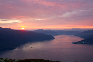 Morning at Sognefjord
