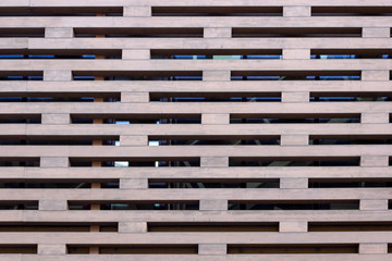 Texture of wooden bars laid with gaps