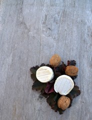 crottins de chèvre,noix,et feuilles d'automne