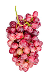 pink grapes isolated on the white background