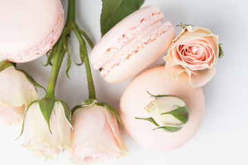 Sweet Pink Rose French Macarons