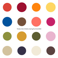 Trendy color scheme by plain color rounds