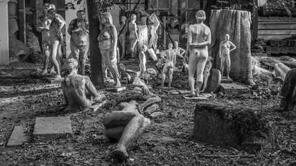 Dump of abandoned sculptures