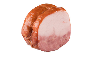 Smoked meat isolated over white background