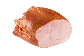 Smoked meat isolated over white background