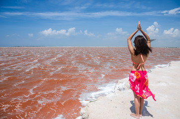 Woman in Las Coloradas, Yucatan, Mexico