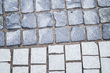 pavement of cobblestones