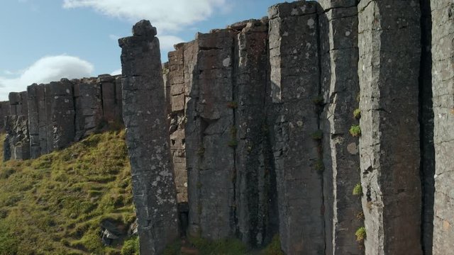 Gerduberg basalt lava rock cliffs in Iceland