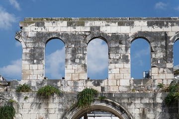 Details of the architecture of Split, Croatia