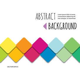 Mosaic 3d paper cut out abstract background. For business presentation, brochures, posters design.