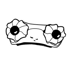 cannoli siciliani ai canditi, disegno al tratto 