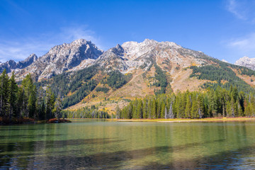 Fototapeta na wymiar Teton Mountains near String Lake