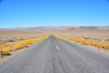 Empty road at death valley national park