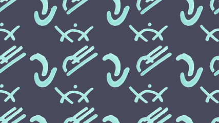 A colored pattern from various hand drawings