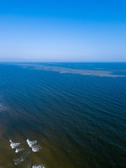 Baltic beach from above. Drone photography.