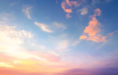Foto auf Acrylglas Konzept des Weltumwelttages: Himmel und Wolken Herbst Sonnenuntergang Hintergrund © Choat