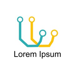 Tech logo template. Logo branding for your new corporate company