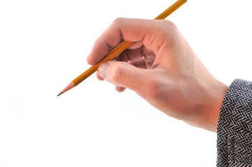 How he holds a pencil
