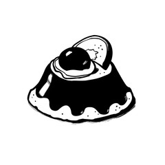 cassatina siciliana, illustrazione a china, cibo, dessert, dolce siciliano, dolci siciliani