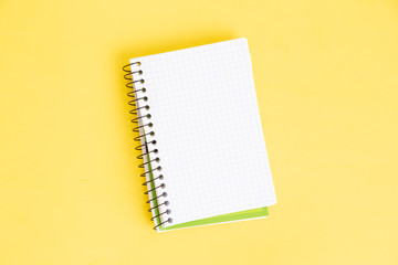 blank grid notebook with color background