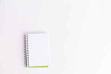 blank grid notebook with color background