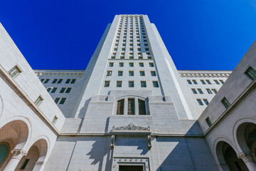 Los Angeles City Hall viewed from below