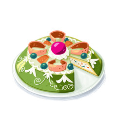 cassata siciliana, icona, torta