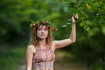 Forest queen with hawthorn tiara
